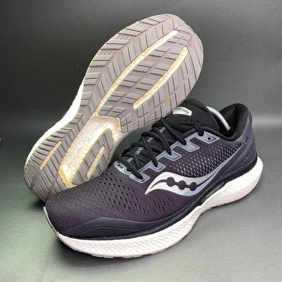 Saucony Shoes Saucony Triumph 8 Pwrrun Black Running Shoes Lace Up